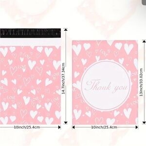 10pk Pink Thank You Gift Bags